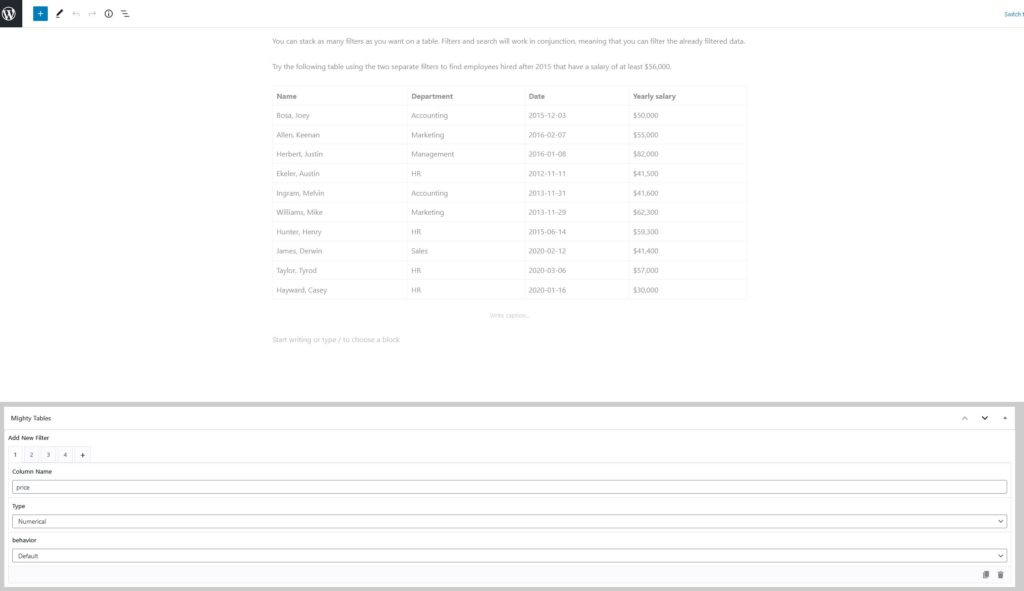 edit page settings